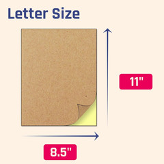 30 Sheets, Kraft Sticker Paper Labels, Laser/Inkjet Printing – Letter Size (8.5