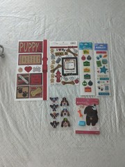 Cat And Dog Themed Scrapbook Stickers, Embellishments