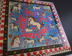 Vintage Stickers Unicorns Rainbow Hearts Prism Sticker Sheet VTG 90s PLS READ