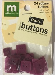 BERRY SQUARES ULTRA-THIN BUTTONS(24pc)Making Memories•Asst. Sizes 3/8″-7/8″