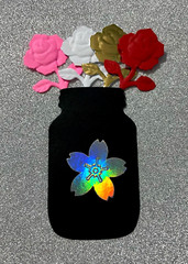 BOUQUET (RED, GOLD, WHITE, PINK) ROSES IN A JAR SILHOUETTE DIE CUT/ CUTS -24pcs