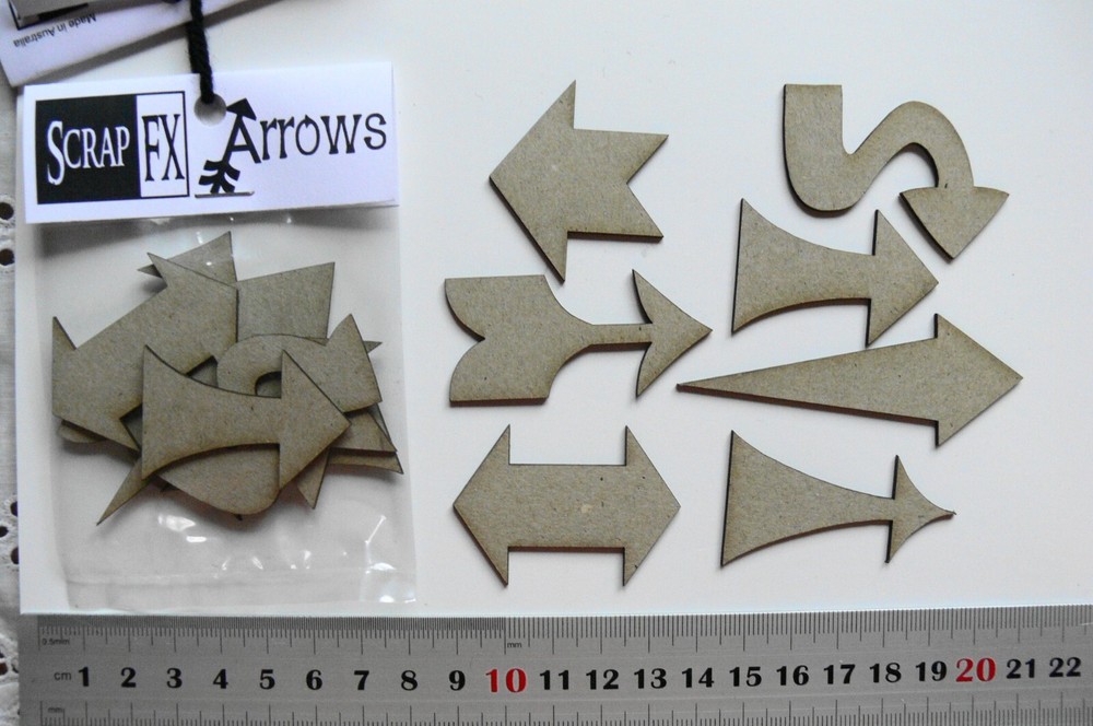 CHIPBOARD Die Cuts Various ARROW Mixed Shapes Scrap FX- 4 Style Choice B