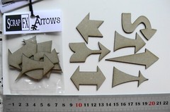 CHIPBOARD Die Cuts Various ARROW Mixed Shapes Scrap FX- 4 Style Choice B