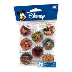 Tinkerbell Mickey Pluto Minnie Mouse Goofy Bottle Caps 24 total Lot of 3 NOS