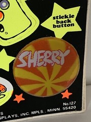 Vintage 1970’s Black Light «Sherry» Name Mushroom Lenticular Turtle Sticker Shee
