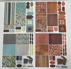 Lot of 13 Scrapbooking 12 X 12 Paper, Stickers, Die Cuts, Mixed Theme Pre-owned