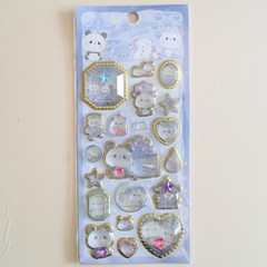 Panda mochi 3D Crystal Sticker Sheet brand new cute kawaii deco