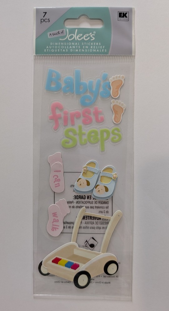 RARE Jolee’s Baby’s First Steps Scrapbooking Stickers