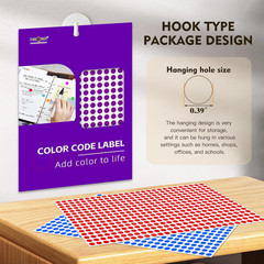 1/4 Inch round Color-Code Dot Stickers,6800 Pcs 0.25 X 0.25 Inch 16 Colors