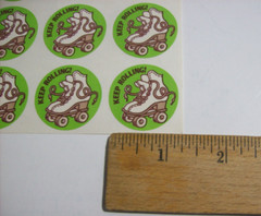 Vintage Trend Stinky Stickers KEEP ROLLING! Leather Scratch N Sniff, MATTE