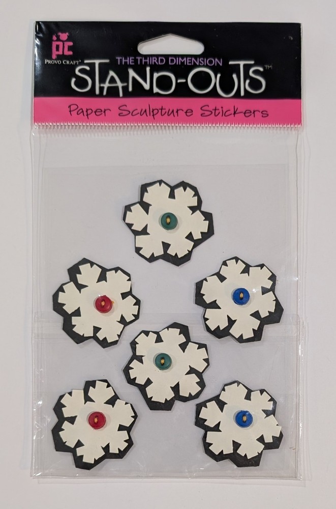 Snowflakes Christmas Winter Scrapbooking Stickers By Provo Crafts Stand-Outs