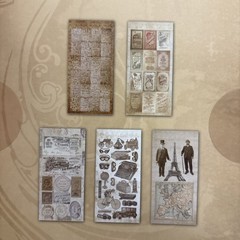 Tim Holtz Idea-ology Salvage Stickers FRENCH INDUSTRIAL 100% Complete 5 Pages