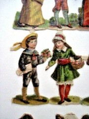 Sweet Vintage Die Cut Scraps w/ 1800’s Men, Women, Boys & Girls *