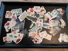 see-thru transparent clear sticker lot 105 pieces!