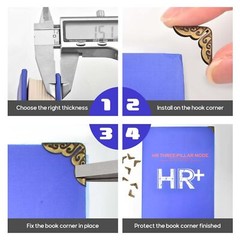 500 PCS Book Corner Protectors Metal Vintage Iron Book Corners Paperback Corn…