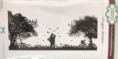 New Creative Expressions rubber Stamp LOVE IS IN THE AIR SCENIC cling