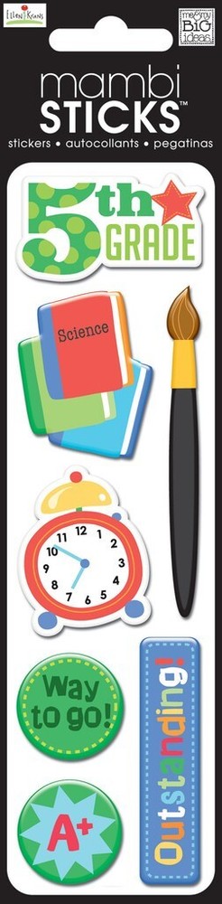 Me and My Big Ideas mambiSTICKS Puffy Stickers – 5th GRADE – 7 pcs