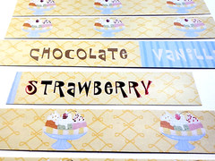 Recollections Ice Cream Sundae Glossy Cardstock Borders 6pc 6″x7/8″ Scrapbooking