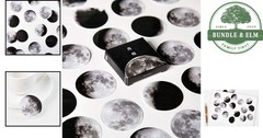 Decorative Moon Phase Stickers, 45PCS for Scrapbook and Notebook Embellishments