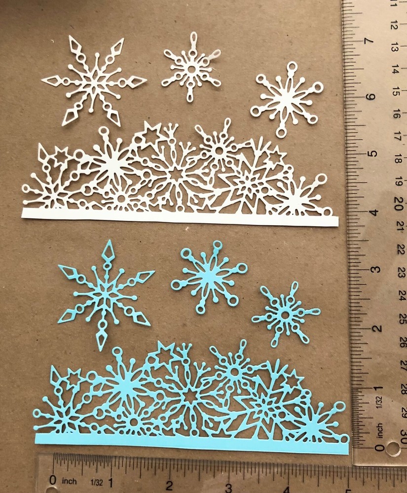 SNOWFLAKE EDGE Tim Holtz cardstock paper die cut embellishments CHRISTMAS