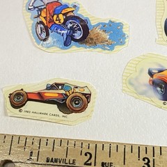 Vintage Sticker Lot 1983 1984 Hallmark Race Car Used – Scrapbooking