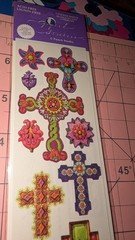 Vintage Gifted Line Stickers Crosses 2 Sheets Punch Studio New Pack