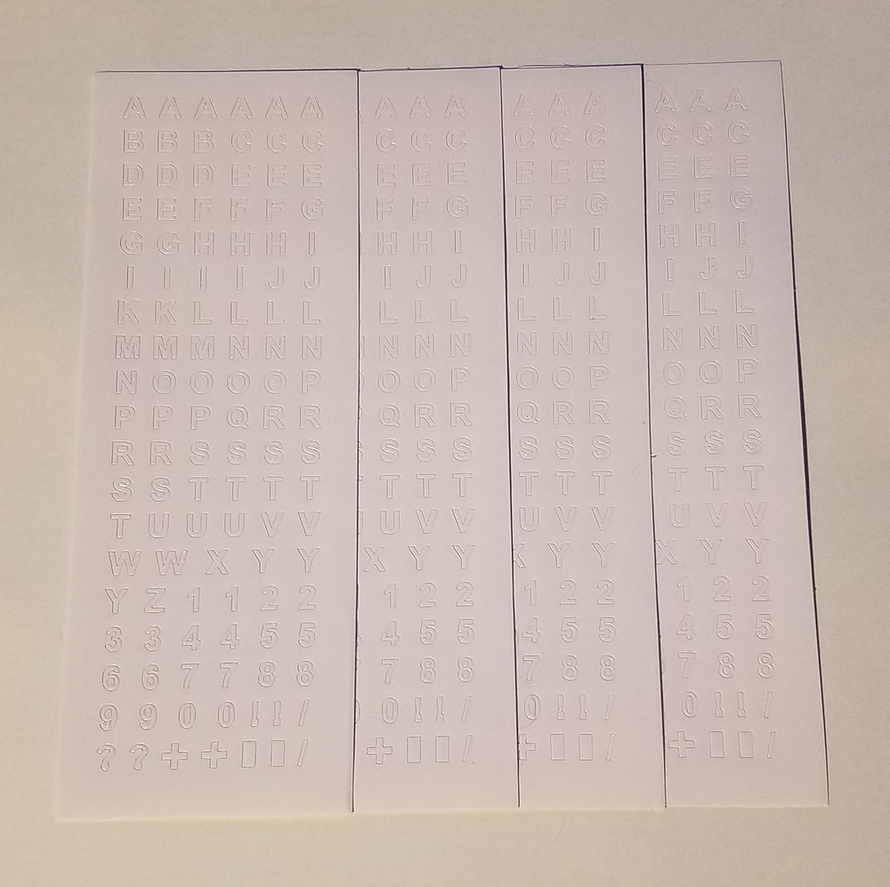 4X Very Small 5Mm White Letter Alphabet Stickers and Numbers for Scrapbooking