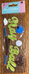 Jolees PLAY BALL Title Baseball Bat Field Base Helmet Sports Scrapbook Stickers