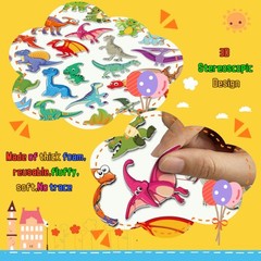 6Set Puffy Sticker Books for Kids 2-4, 3D Reusable Stickers Books for Toddler…