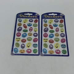 5 Mello Smello Holographic Stars Faces Smiley Sheet Sticker Package Lot “As Is”