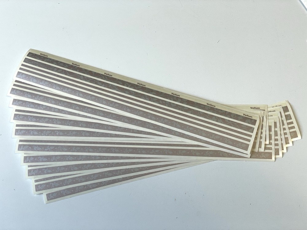 10 Mrs Grossmans Vellum Vines Silver Rose Border Stickers Glimmer Fancy Stylish