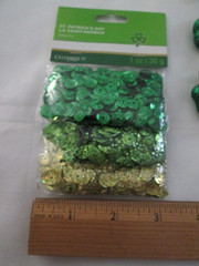 VTG 1 Oz Pkg. of Assted Color Sequins for St. Patrick’s Day for Sewing or Crafts