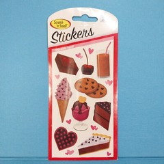 NEW Mello Smello Scratch ‘n Sniff Chocolates Scented Stickers Dessert Cake Pie