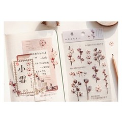 Small Fresh Plant Stickers Hand Tent DIY Scrapbooking Supplies Material Paste