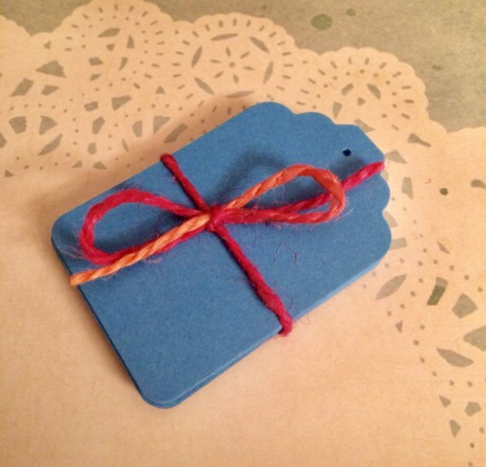 21 Hand Punched Royal Blue Gift Tags, Scrapbook, Crafts, etc.