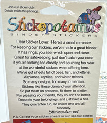 Stickopotamus 2 Packages Stickers Opal & Golden Silver Heart Binder Stickers NOS