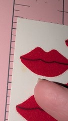 Vintage Sandylion Stickers Fuzzy Red Lips 1 Module READ
