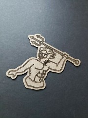 Chipboard Scrapbooking laser scored and cut die cut embellishment Triton