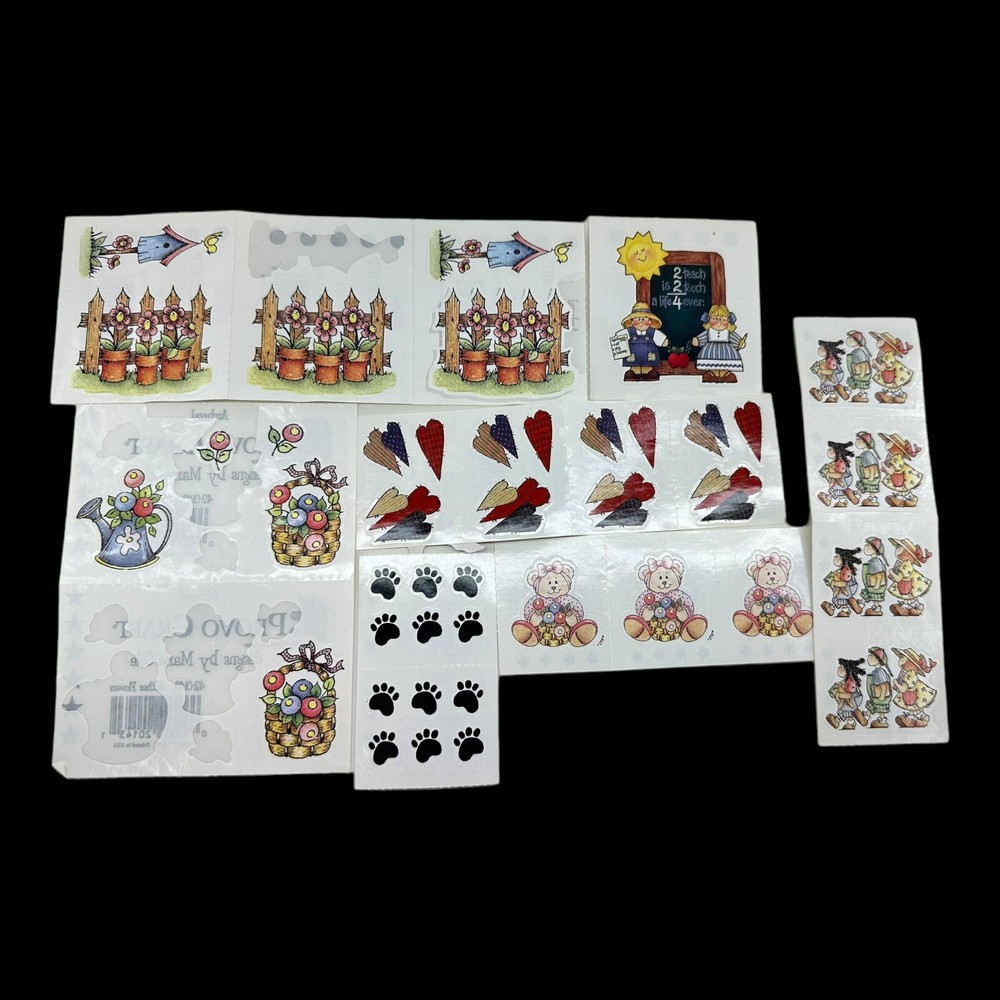 (7) Sheet Lot Provo Craft Archival Sticker Mixed Scrapbooking Photo 1990s VTG