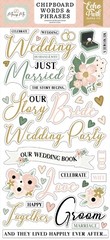New! Echo Park Paper MARRY ME Wedding 6×13 Adhesive Chipboard Words & Phrases