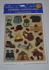 Vintage Hallmark Stickers NEW 4 Sheets The Great Outdoors Camping