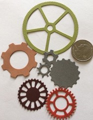 GEARS Die-Cuts(10pc)Steampunk •Cogs•Metal•Sprocket•Earthtone •Machine•Antique•••