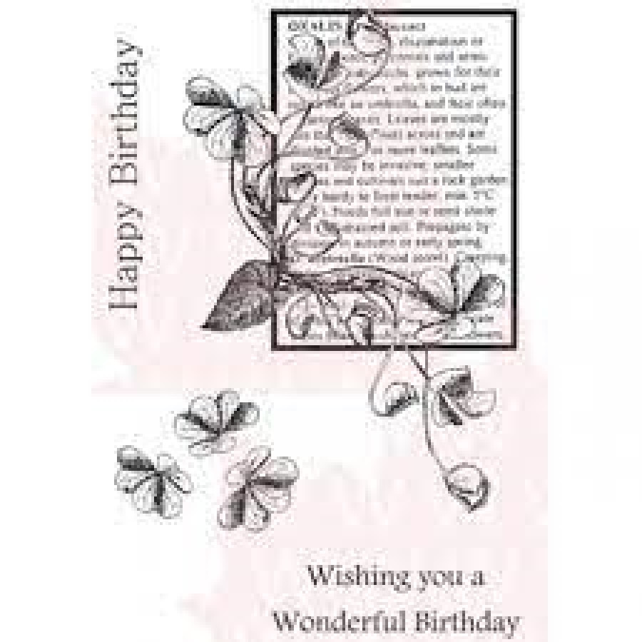 Woodware Craft Clear Stamp OXALIS Scrapbooking