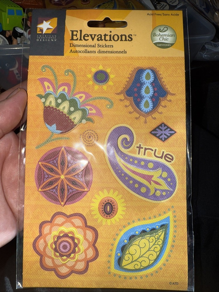 American Traditional Design Elevations dimensional Stickers Bohemian