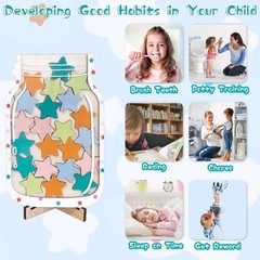 Magnetic Star Reward Jar for Kids Classroom Chore Chart, Home Rewards