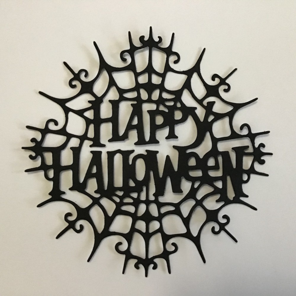 Happy Halloween Spider Web Die Cut Embellishments 5 pcs Scrapbook Cards Crafts