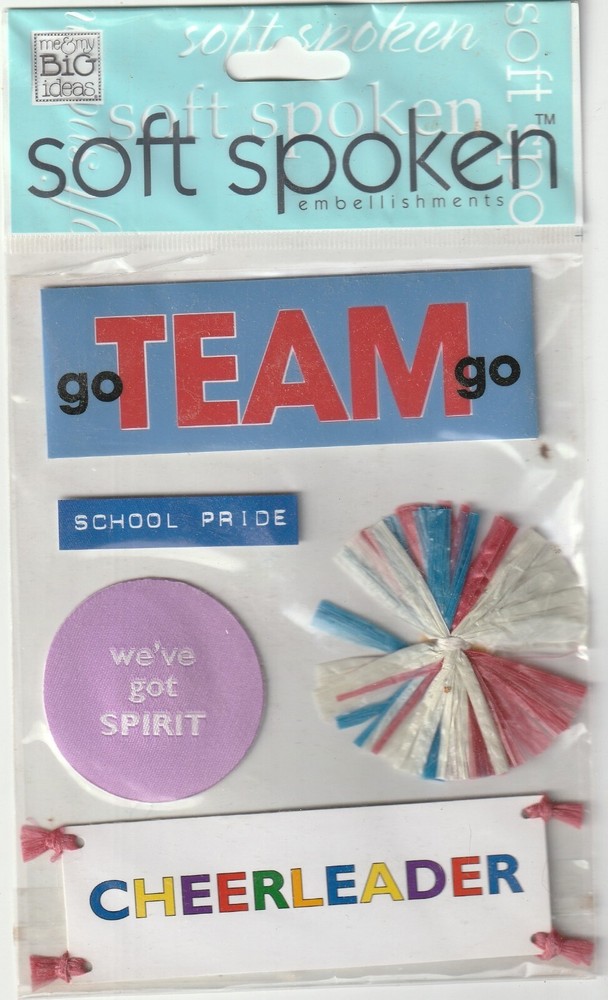 RARE! MAMBI Soft Spoken 3D stickers CHEER Cheerleading 93074 Fast FREE Ship!