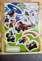 Vintage LEGO Diary Sticker Set of 2 Sheets City Police Firefighter Construction
