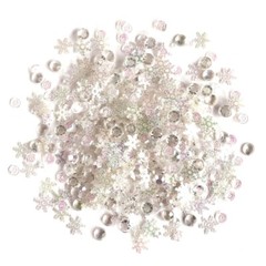 Buttons Galore Sparkletz WINTER SET Sparkling Sequin Jewels Embellishment Mix