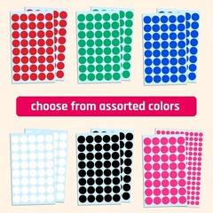 2000 Yellow Round Dot Stickers – 3/4 Inch Self-Adhesive Labels for Versatile Use
